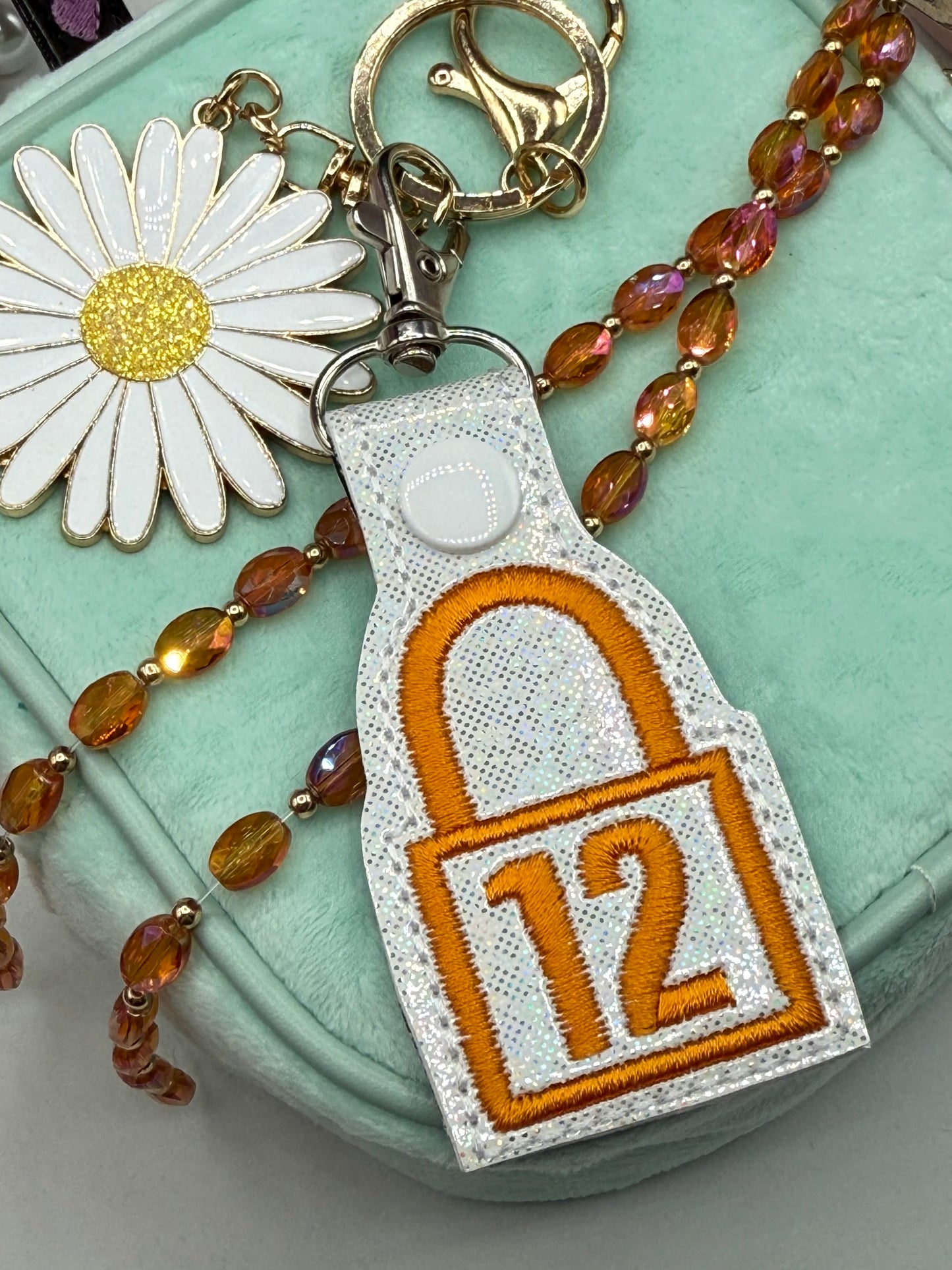 Orange Lock #12 to Keychain Padlock Showgirl