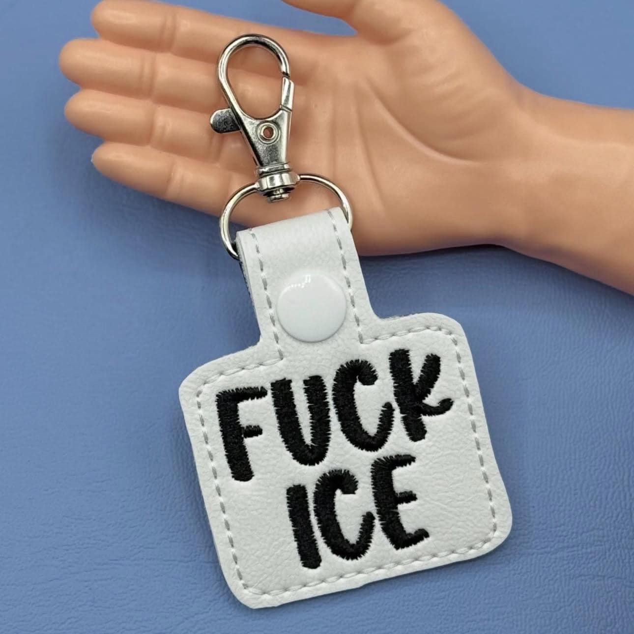 F Word Ice Cubes keychain Protest