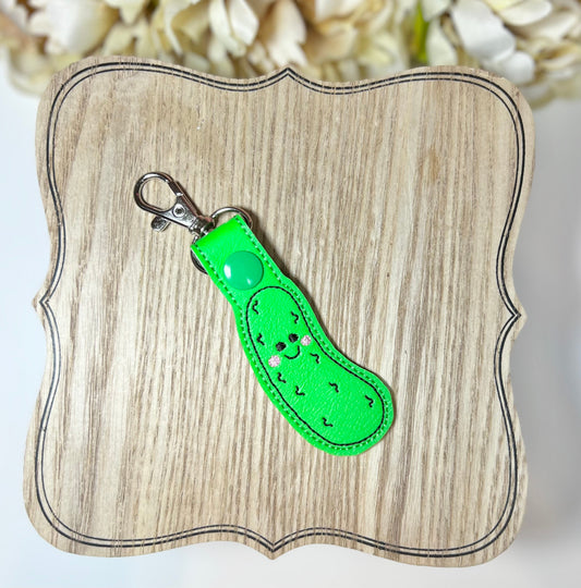 Kawaii Cute Pickle Keychain Snap Tab