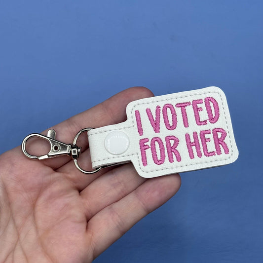 I Voted for Her keychain
