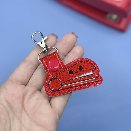 Red Stapler Milton Office Supply Keychain