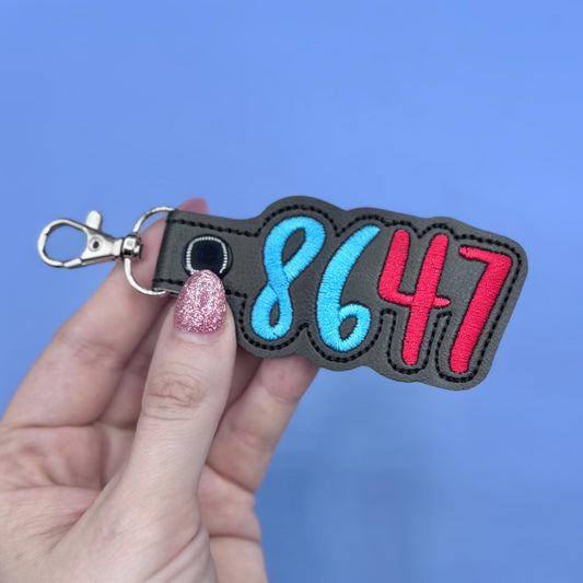 8647 Resistance Keychain restaurant lingo snap tab
