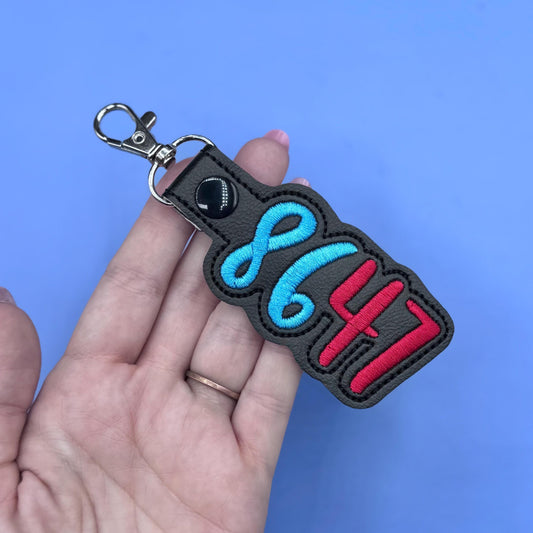 8647 Resistance Keychain restaurant lingo snap tab