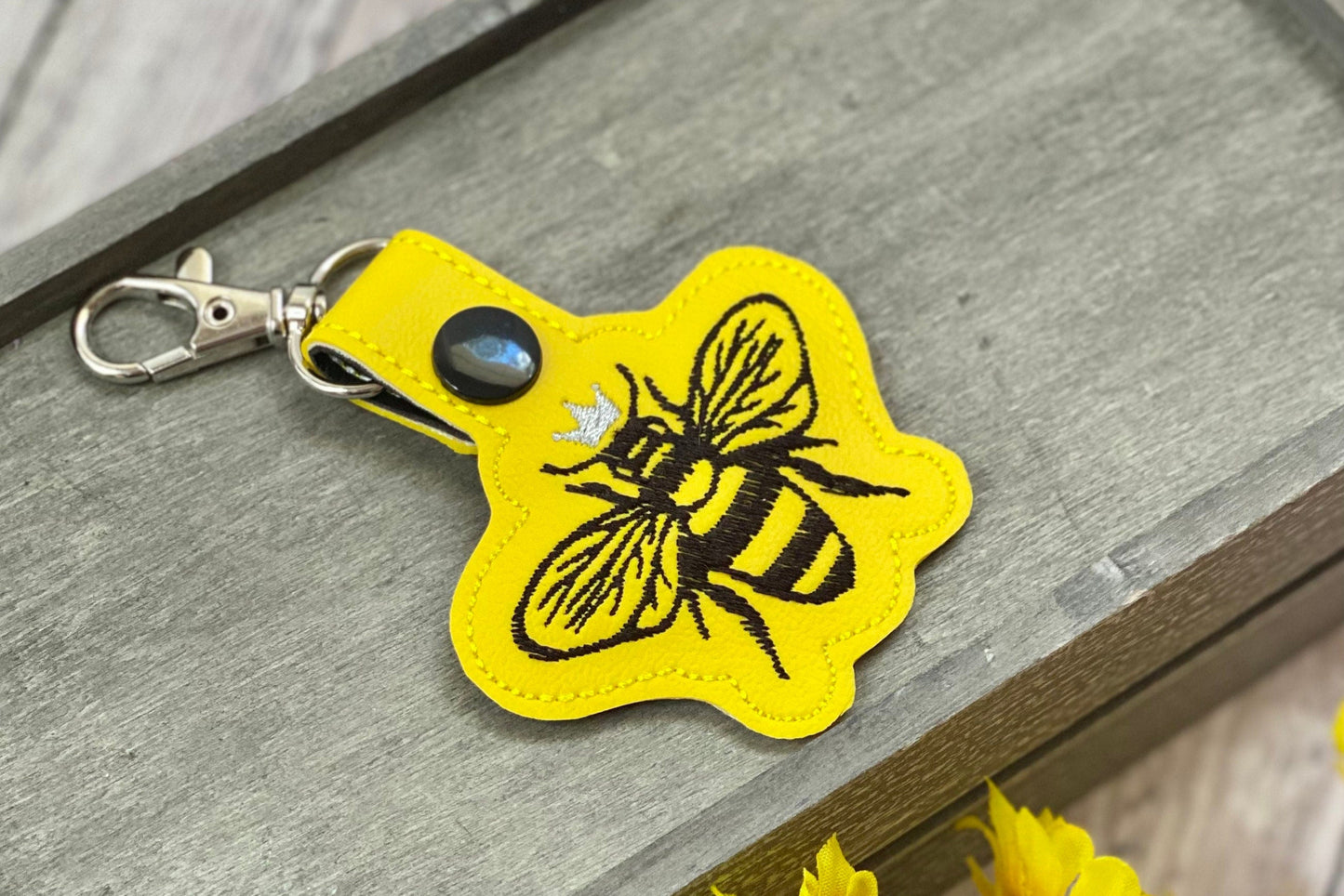 Queen Bee Keychain Tag
