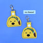 Crying TACO Keychain lanyard key ring snap tab