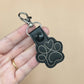 Line Art Cat Dog Paw Keychain Snap Tab