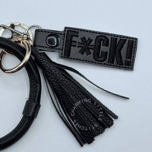 F*CK! Censored Black Monochrome Keychain