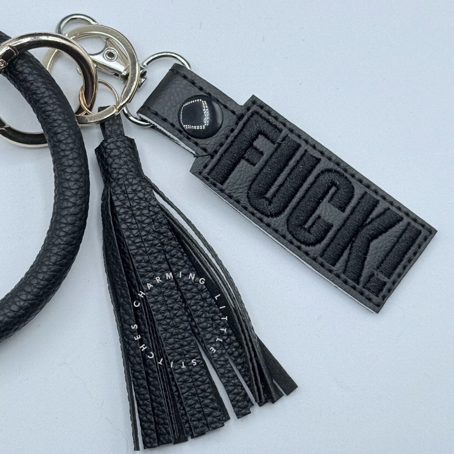 FUCK! Black Monochrome Keychain