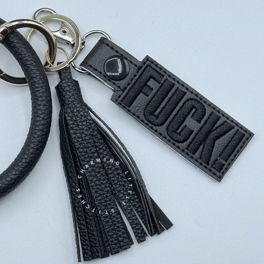FUCK! Black Monochrome Keychain
