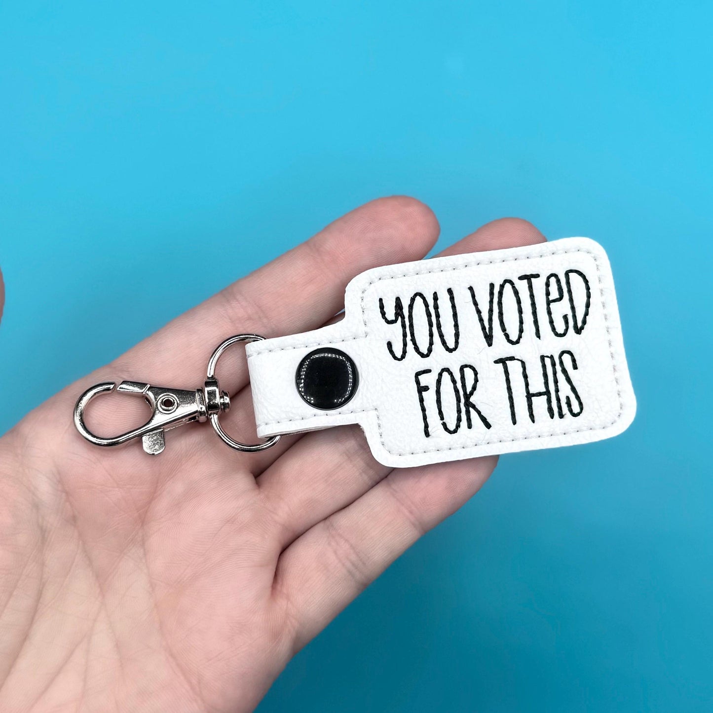 You Voted for This keychain snap tab lanyard purse tag accessory gift election voted