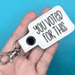 You Voted for This keychain snap tab lanyard purse tag accessory gift election voted