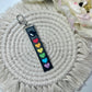 Rainbow Hearts Skinny Snap Tab Keychain Pride 2022