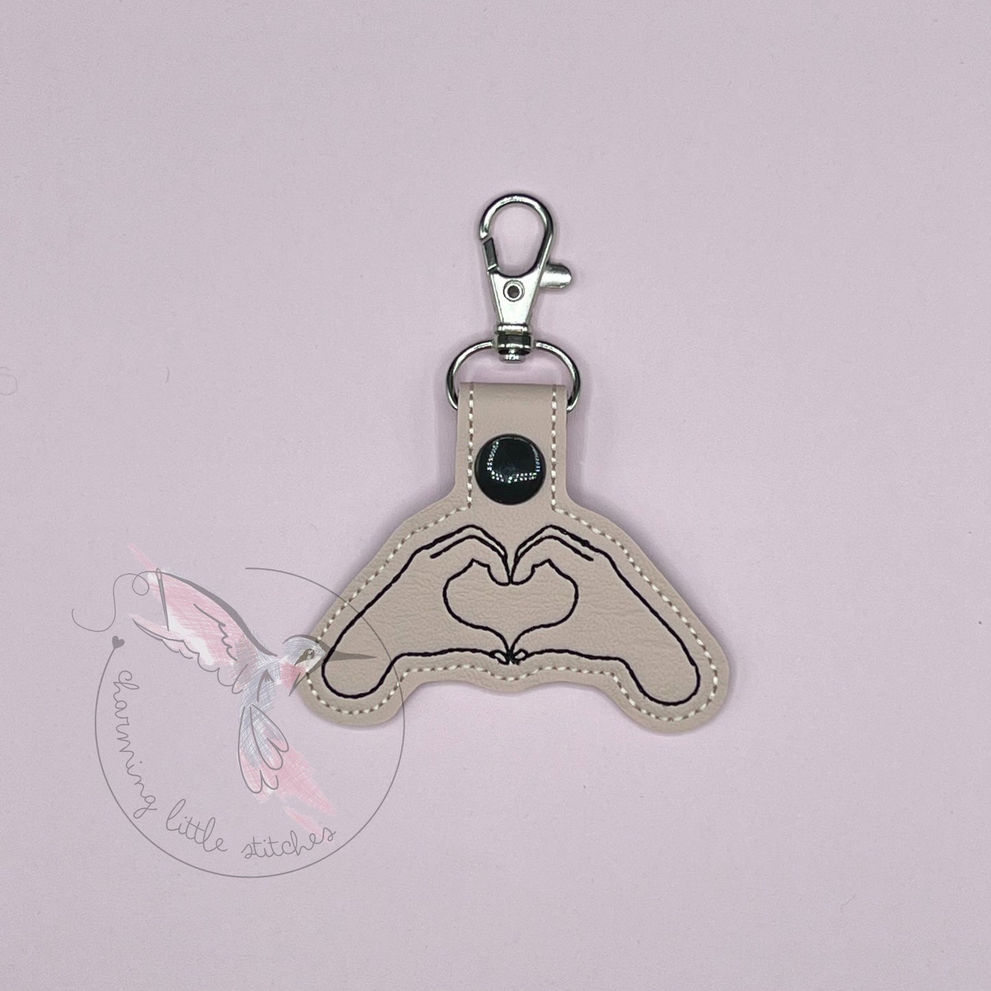 Heart Hands Keychain Tag