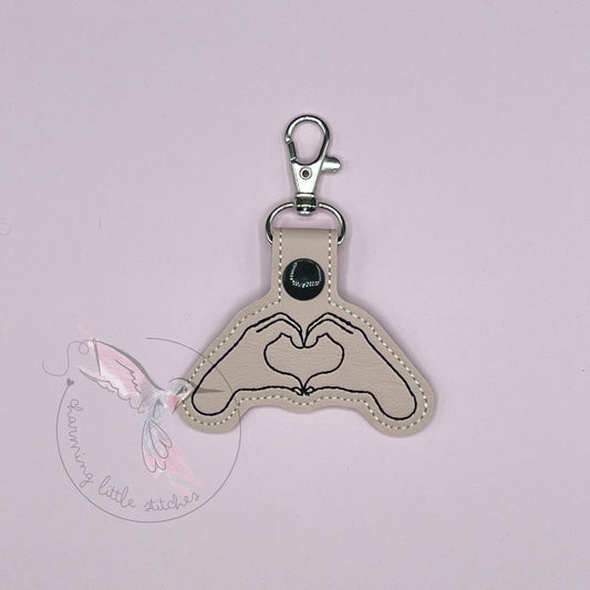 Heart Hands Keychain Tag